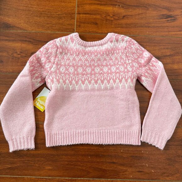 Sugar Moon Pink Ornament Sweater 4-5 - Picture 5 of 5